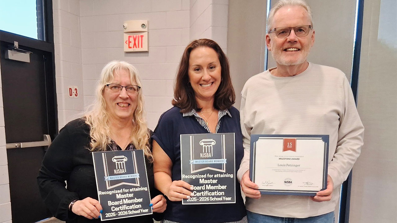 Manville Board of Education Members Honored for Statewide Achievements