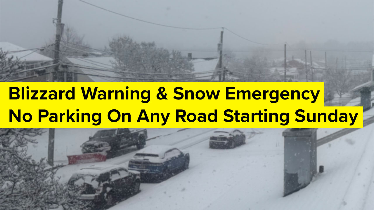 Blizzard Warning: Snow Emergency & No Parking on Roads