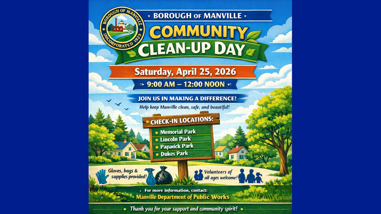Manville Holds Community Clean Up Day This Saturday