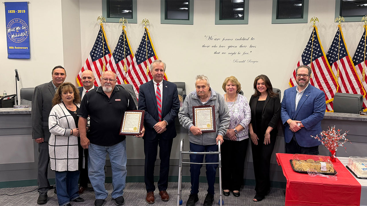 Manville Borough Council Honors John Gluch and Gerard Pienta