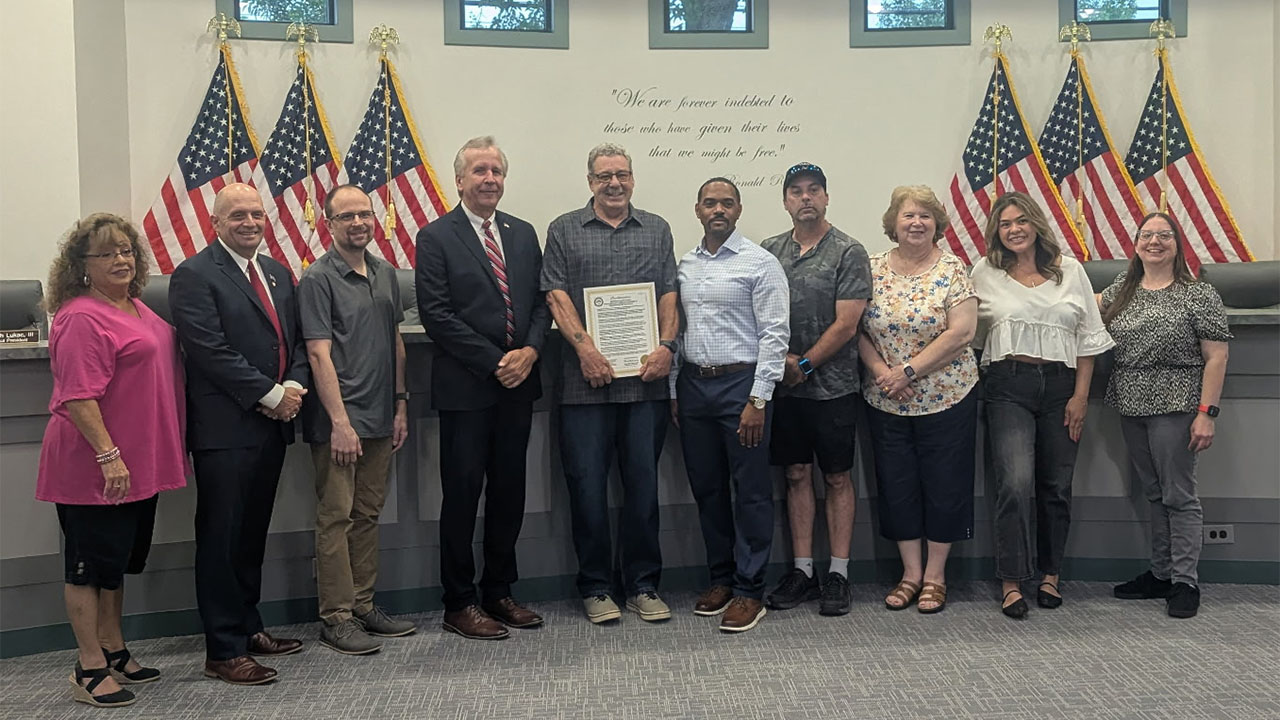 Mayor & Council Honor David Tarby for 50 Years of Service
