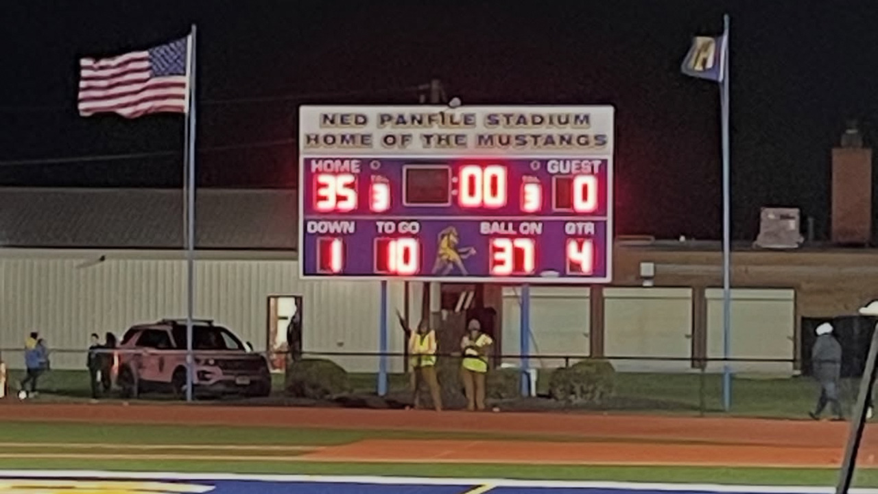 First Mustangs Playoff Win In History (Credit: Manville School District) First Mustangs Playoff Win In History (Credit: Manville School District)