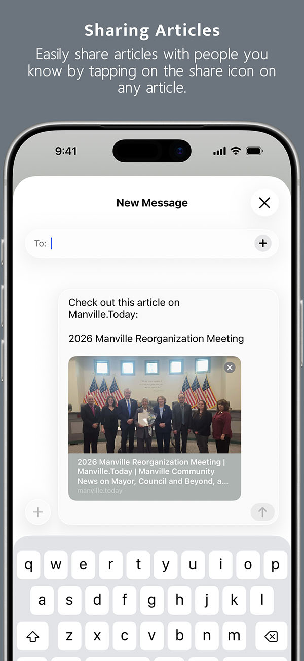 Share articles with people you know to keep everyone informed